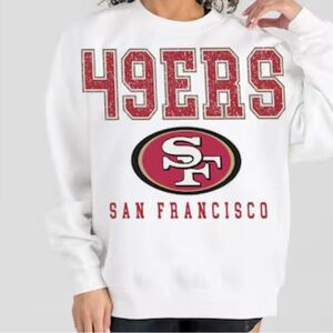 Nike White and Red NFL Sweatshirt